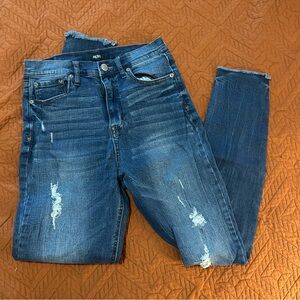 Aeropostale High Rise Distressed Blue Jeans